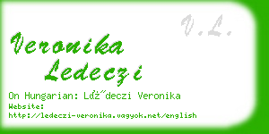 veronika ledeczi business card